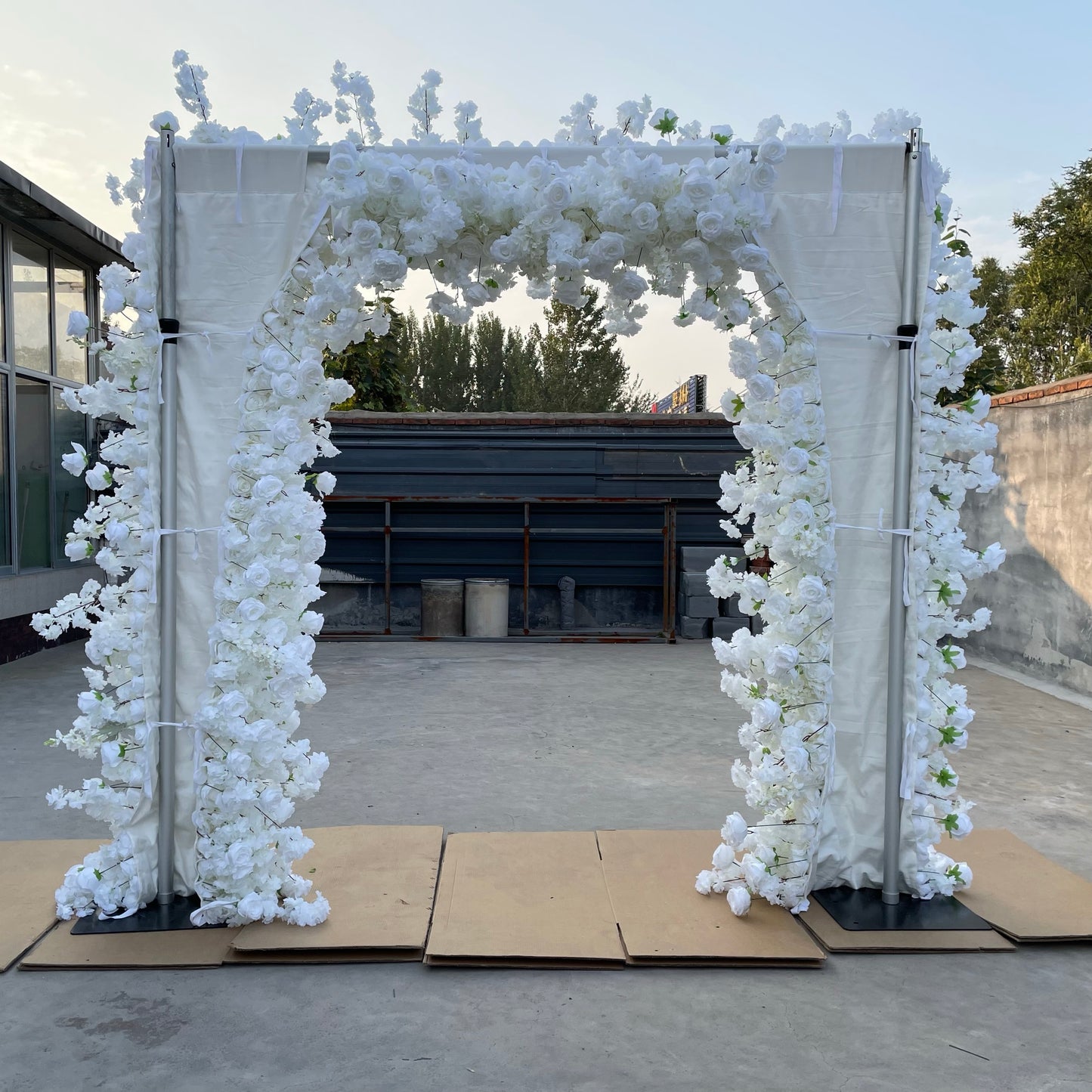 240*240CM White  Flower Arch  Wedding Backdrop