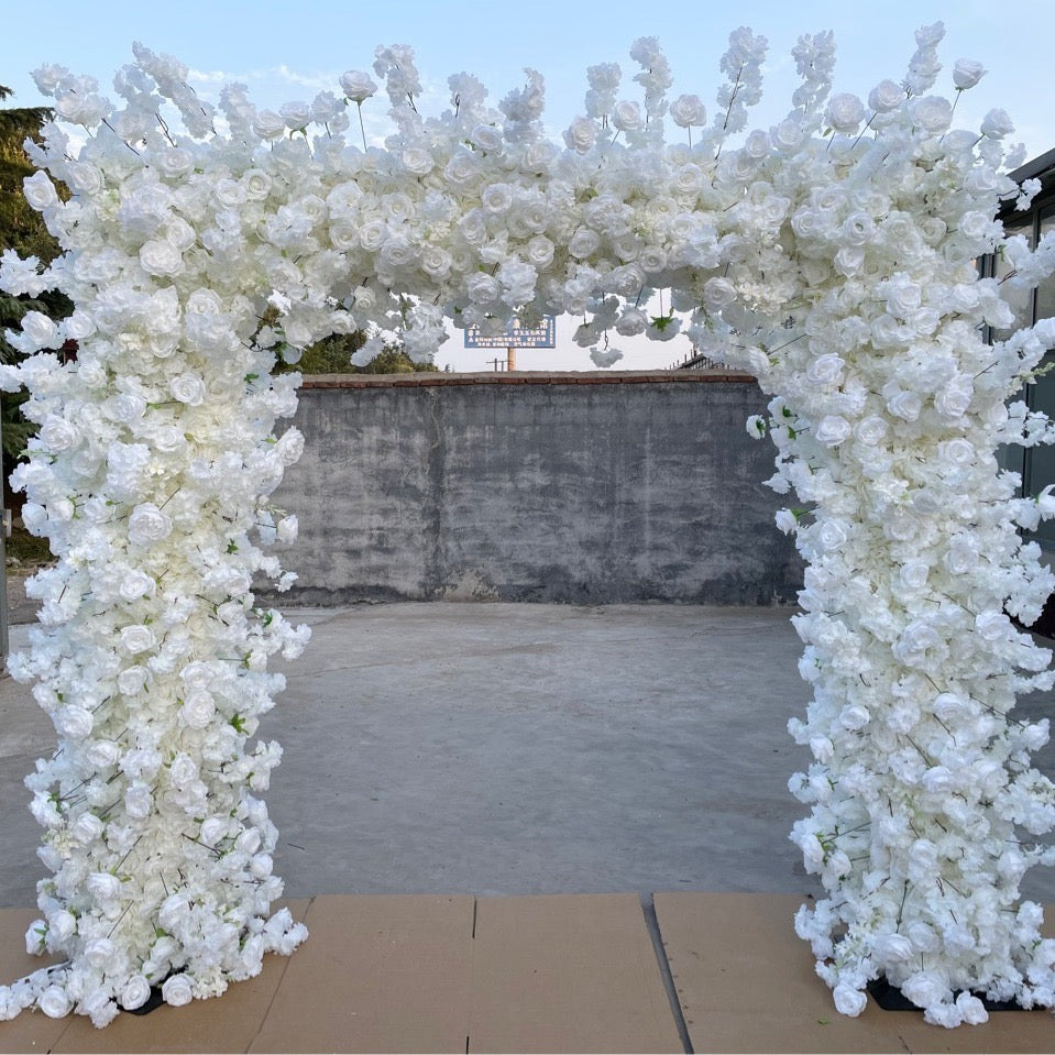 240*240CM White  Flower Arch  Wedding Backdrop